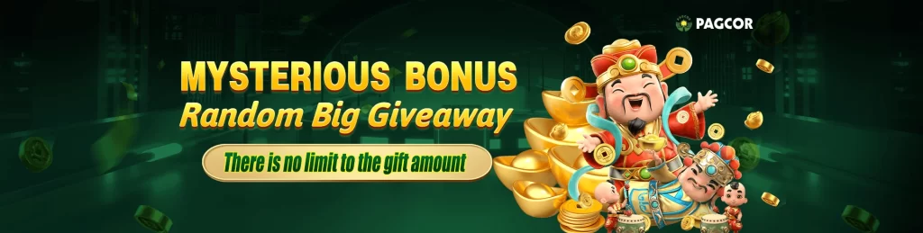 PESOMAX mysterious bonus promotion screen showing hidden reward system for login and register users in online casino