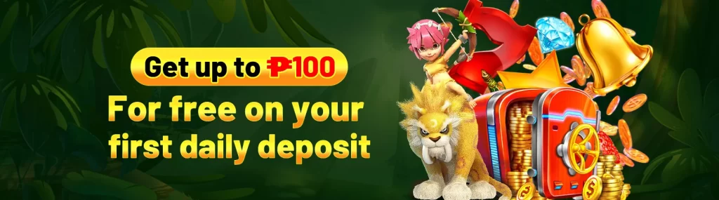 PESOMAX free first daily deposit bonus promotion showing daily reward system for login